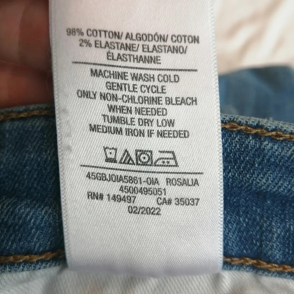 Joe's Jeans Rosalia Boyfriend High Rise Jeans Ankle Light Distressing 29 (8) - Picture 14 of 16